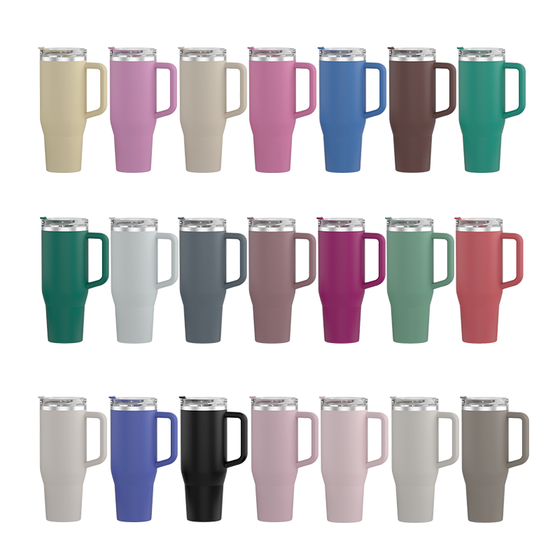 Patented Design 40oz Double Wall Vacuum Insulated Travel Mug Leakproof Tumbler with Straw and Lid