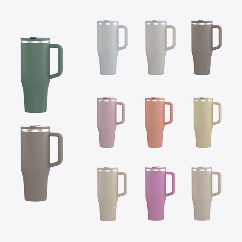Patented Design 40oz Double Wall Vacuum Insulated Travel Mug Leakproof Tumbler with Straw and Lid