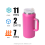 YEDI 50oz 64oz Stainless Steel Vacuum Insulated Tumbler with Lid and Straw for Water Iced Tea or Coffee