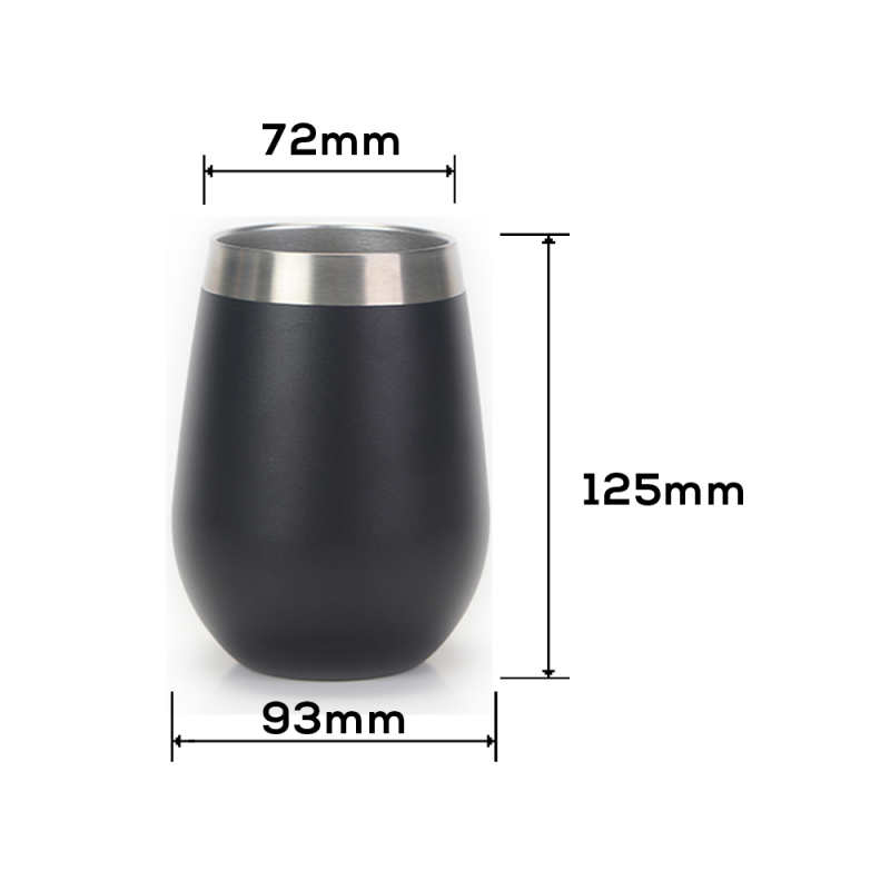 YEDE 12oz 18/8 Stainless Steel Double-Wall Wine Tumbler for Mugs with Durable Silicone Base and Convenient Slider Lid