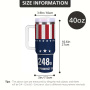 YEDI Cup 40oz with Handle  Insulated Water Bottle Stainless Steel Vacuum Car Cups Reusable Tumbler Most Popular  Travel Car Mugs