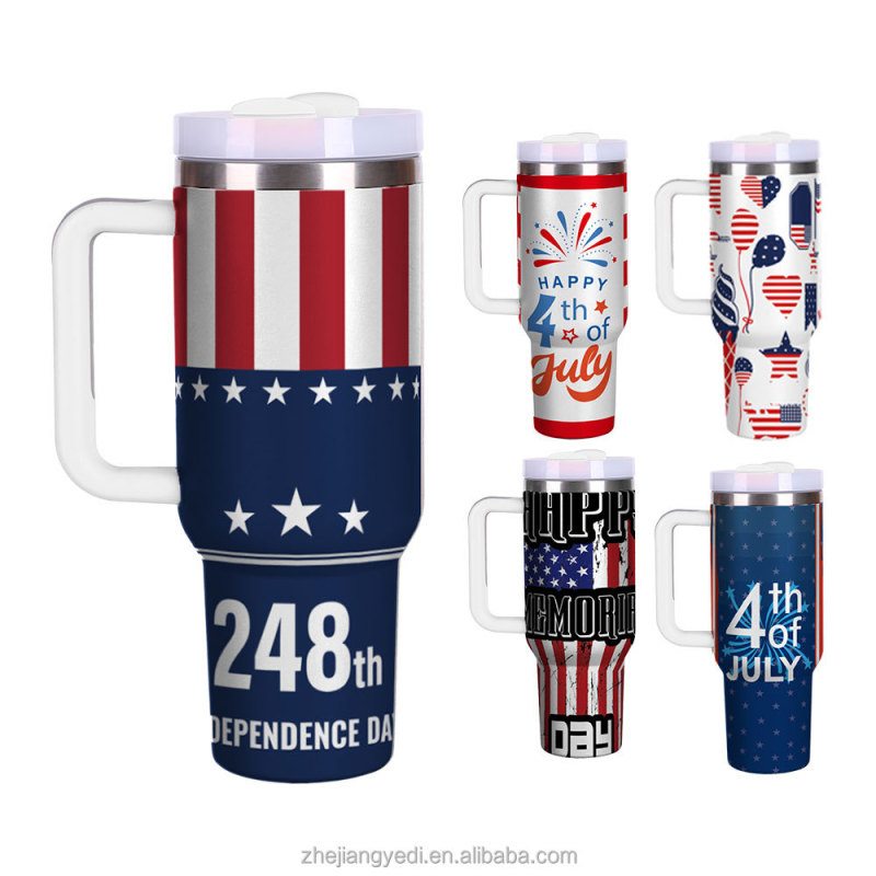 YEDI Cup 40oz with Handle  Insulated Water Bottle Stainless Steel Vacuum Car Cups Reusable Tumbler Most Popular  Travel Car Mugs