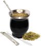 YEDI Norte Group Argentina Customizable Pattern 8oz Yerba Mate Tumbler Natural Gourd Tea Cup Set Stainless Steel Customizable