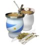 YEDI Norte Group Argentina Customizable Pattern 8oz Yerba Mate Tumbler Natural Gourd Tea Cup Set Stainless Steel Customizable