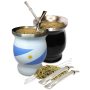 YEDI Norte Group Argentina Customizable Pattern 8oz Yerba Mate Tumbler Natural Gourd Tea Cup Set Stainless Steel Customizable