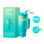 40oz  40OZ Flip Straw Tumbler with Handle Double Wall Vacuum Tumbler Cup With Straw and Lid Vacuum Metal Cup Travel Coffee Mug