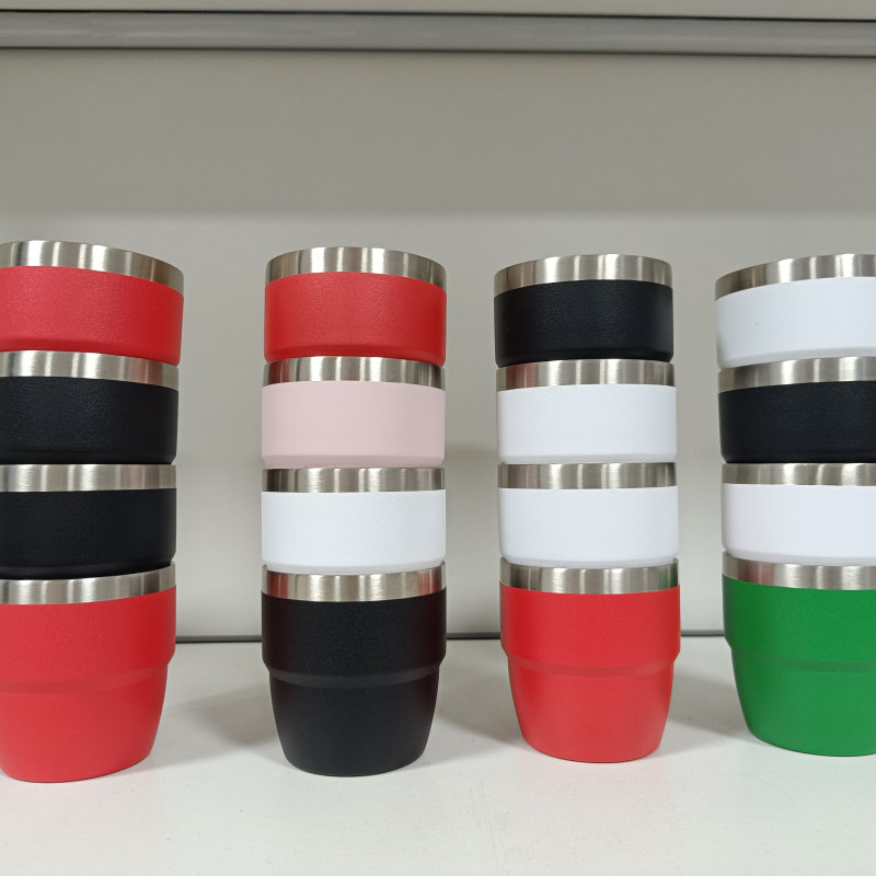 4oz Double Wall Vacuum Insulated Stainless Steel Stackable Coffee Mug Thermal Espresso Tumbler Cup with Durasip Ceramic Lining