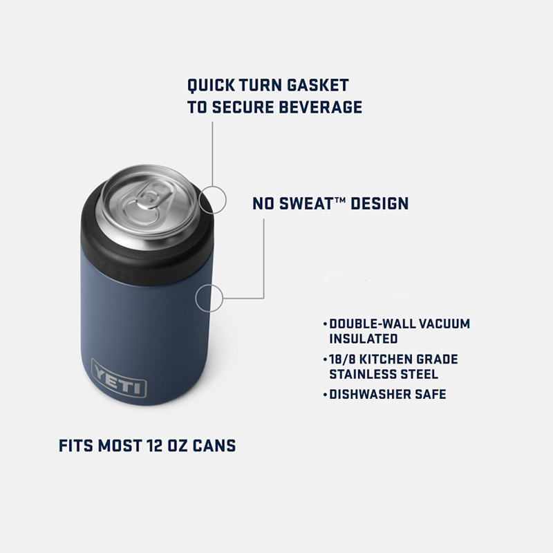 YEDI 12oz Dosenkühler-Isolator für Standardgröße 16oz doppelwandiger Dosenhalter aus Edelstahl, vakuumisolierter Dosenform-Kühler