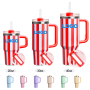 YEDI Custom 40oz Double Wall Stainless Steel Vacuum Insulated Tumbler Candy Lines Stripes Design with Customizable Logo Cup for 