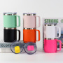 Custom Bulk 10oz 14oz Stackable Mug Double Wall Vacuum Insulated Personalized Coffee Mugs With Magnetic Lid and Ceramic Lined