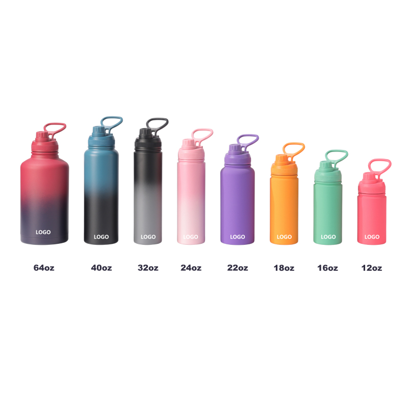 Custom Logo 1L Double Wall Stainless Steel Vacuum Flask 32oz Powder Coated Sports Water Bottle for Travel
