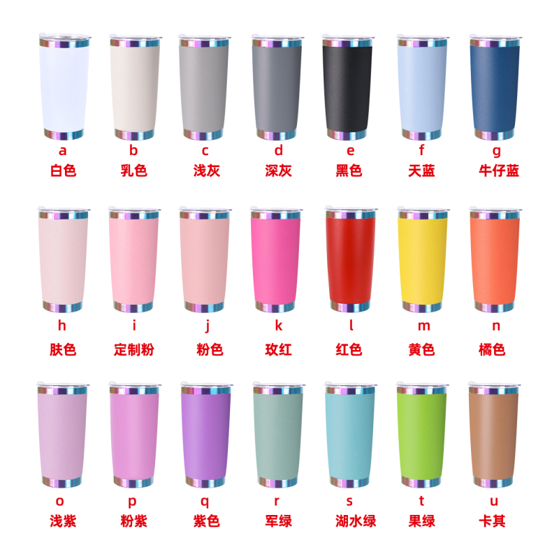 Großhandelsgroßhandel 10oz 20oz 30oz Doppelwandige Edelstahlbecher fürs Auto Moderne Kurve mit Deckelbecher Moderne Kaffeebecher fürs Auto