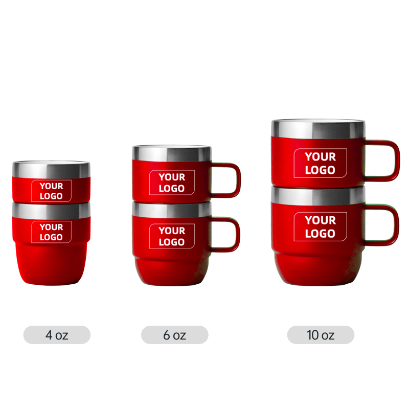 Travel Mugs High Quality 4oz 6oz 10oz Stainless Steel Vacuum Insulated Coffee Mug With Magnetic Lid Stackable Coffee Tumbler Cup
