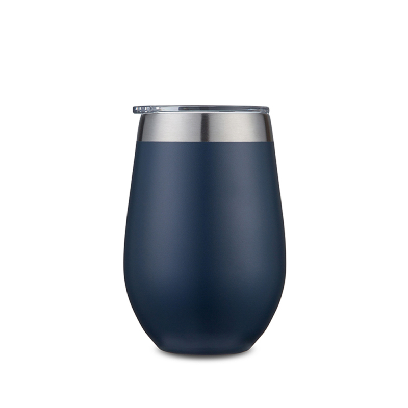 YEDI New 12 oz Stainless Steel Thermal Wine Tumbler Insulated Travel Wine Coffee Cup with Lid and Reusable Straw