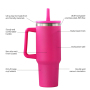40 oz H2.0 Stick Diamond Tumbler with Handle Stainless Steel Travel Tumbler Reusable Vacuum Insulated Cup Travel  Mug