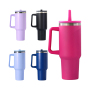 40 oz H2.0 Stick Diamond Tumbler with Handle Stainless Steel Travel Tumbler Reusable Vacuum Insulated Cup Travel  Mug