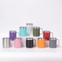 YEDI 12oz Cream Tumbler With Handle Stainless Steel Vacuum Insulated Travel Mug with Splash-Proof Lid Metal Straw and Brush
