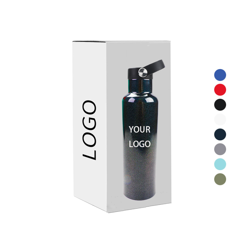 Thermos YEDI 20 oz en acier inoxydable avec logo personnalisé et peinture arc-en-ciel, isolation à double paroi, durable et facile à nettoyer