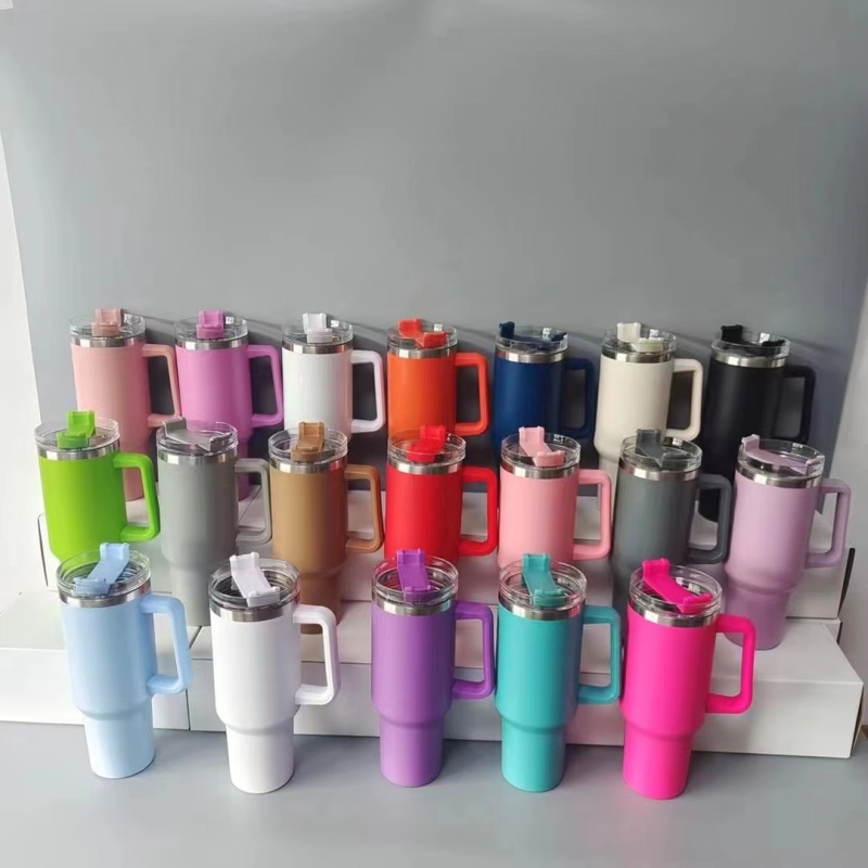 YEDI Wholesale H1.0 40oz Stainless Steel Double Wall Insulated Vacuum Tumbler Travel Mug with Handle