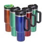 Wholesale H2.0 40oz Christmas Gift Red and Green Sublimation Glossy Metallic Look Tumbler with Handle and Straw for Custom logo