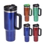 Wholesale H2.0 40oz Christmas Gift Red and Green Sublimation Glossy Metallic Look Tumbler with Handle and Straw for Custom logo
