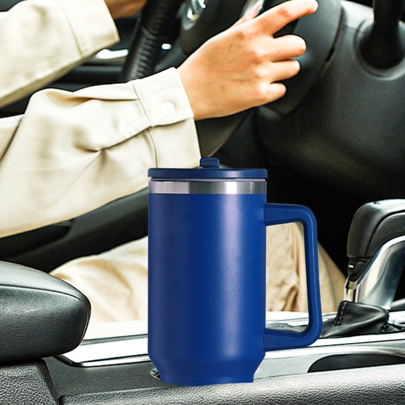Custom Logo Leak Proof Flip Straw Tumbler Wholesale Bulk Thermal Cup Stainless Steel Coffee Mug 30oz 40oz Tumbler with Handle