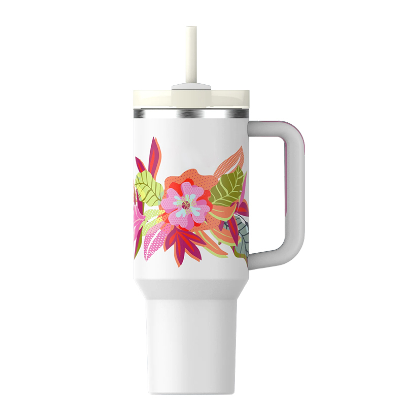 YEDI 40 oz le TUMBLER MOTHER IS DAY H2.0 en acier inoxydable 304 avec paille et couvercle à double paroi sous vide