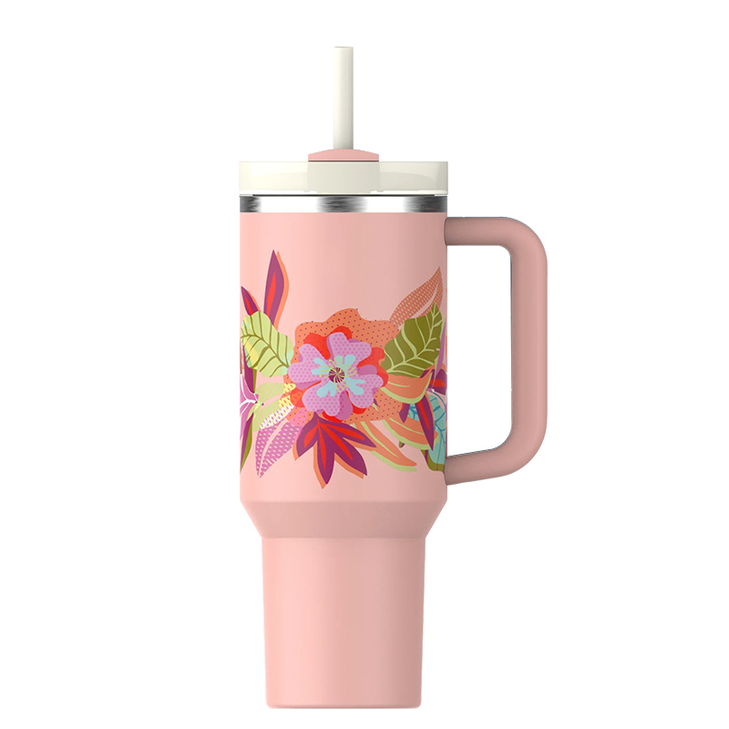 YEDI 40 oz le TUMBLER MOTHER IS DAY H2.0 en acier inoxydable 304 avec paille et couvercle à double paroi sous vide