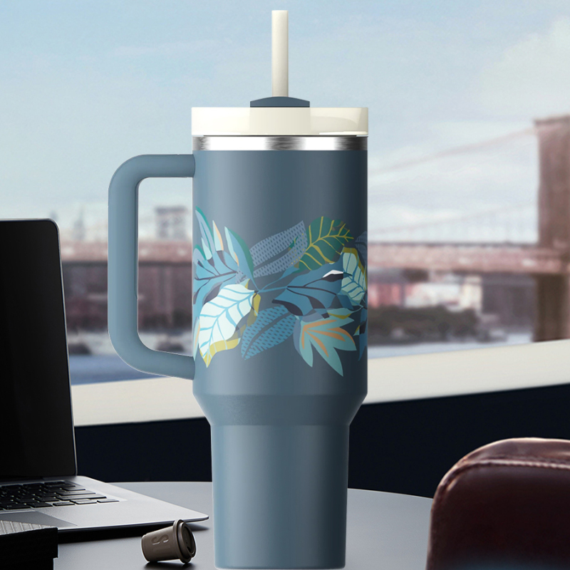 YEDI 40 oz le TUMBLER MOTHER IS DAY H2.0 en acier inoxydable 304 avec paille et couvercle à double paroi sous vide
