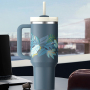 YEDI 40 oz le TUMBLER MOTHER IS DAY H2.0 en acier inoxydable 304 avec paille et couvercle à double paroi sous vide