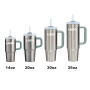 Tumblers with Straw Custom Cups Lid with Handle Double Wall Coffee  Wholesale Stainless Steel Water Bottle 14oz 20oz 30oz 35oz