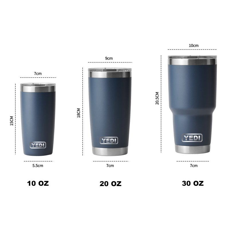 YEDI 20oz Double Wall Stainless Steel Tumbler Magnetic Lid for Original Slide Tumbler Customizable Logo Vacuum Insulated Coffee 