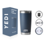 YEDI 20oz Double Wall Stainless Steel Tumbler Magnetic Lid for Original Slide Tumbler Customizable Logo Vacuum Insulated Coffee 