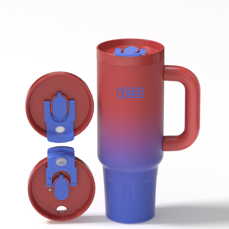 YEDI Custom Logo 40 oz Leak Proof Stainless Steel Tumbler Wholesale Insulated Double Wall Coffee 40oz Tumbler With Straw Handle