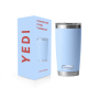 YEDI 20 oz Double Wall Stainless Steel 304 Vacuum Insulated Coffee Mug Car Tumbler Lid Big Sky Blue Customizable Logo