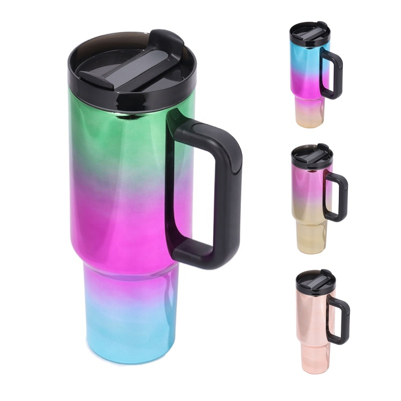 Tumblers Wholesale Bulk Custom Coffee Mug Stainless Steel Tumbler 40oz Outdoor Drinking Cup 40 oz Tumbler With Handle and Straw