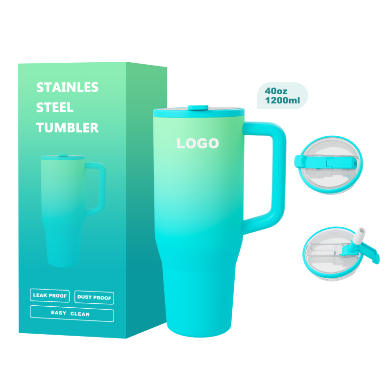40oz Tumbler with Handle Travel Mug Hot Sale Cups Straw Lid  Double Wall Coffee Wholesale Stainless Steel Water Bottle BPA-Free