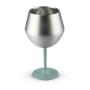 304 Stainless Steel Vintage Wine Goblet Unbreakable Single Wall Long Stem Wine Glasses Tumbler Cup with Custom logo