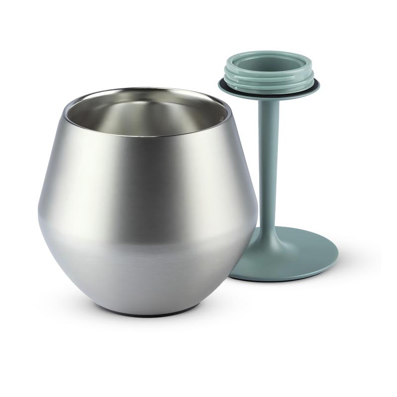 304 Stainless Steel Vintage Wine Goblet Unbreakable Single Wall Long Stem Wine Glasses Tumbler Cup with Custom logo