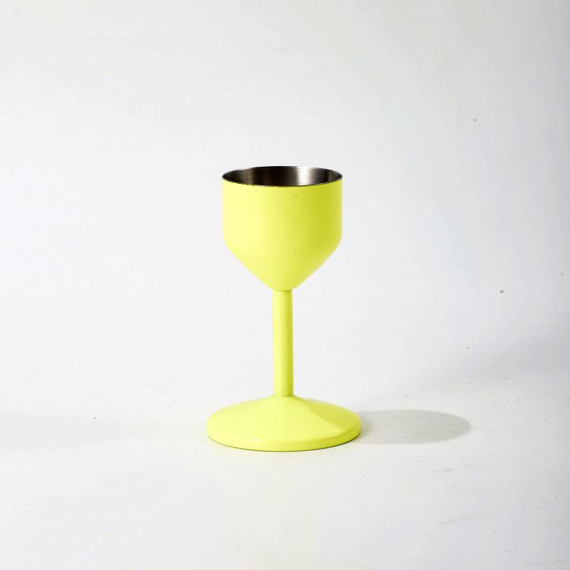 Custom Logo 304 Stainless Steel Red Wine Glass Single-Wall Stemware Dishwasher Safe for Home Restaurant Bulk 50ml 100ml