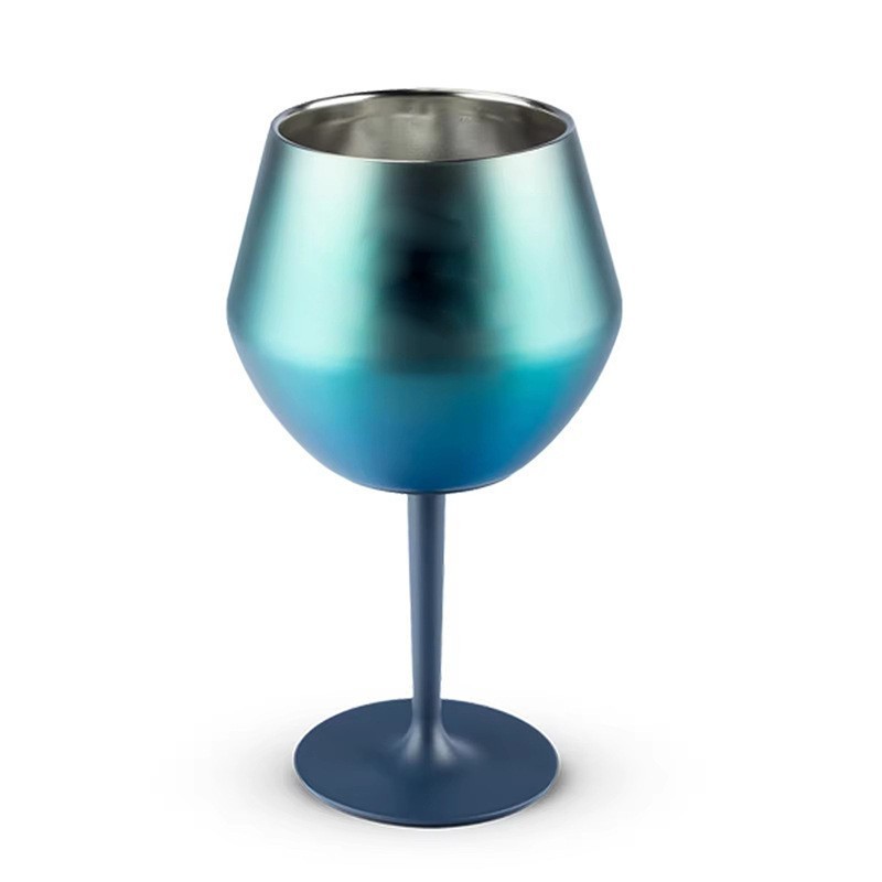 Stainless Steel Tumbler Goblet 414ml High Grade Barware Stainless Steel Dinner Cup Metal Champagne Red Wine Goblet