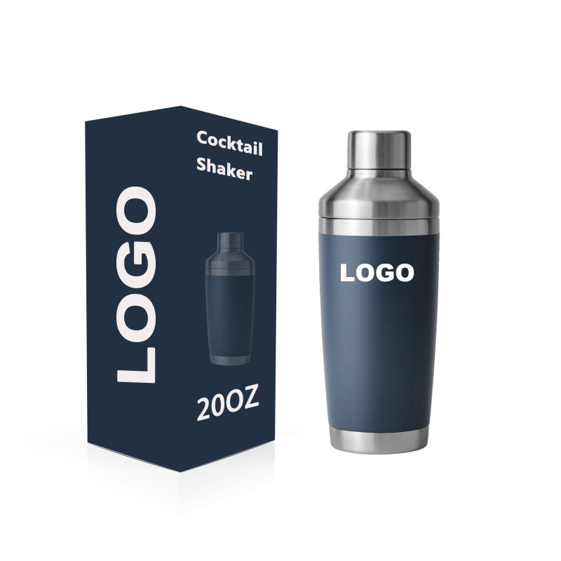 Hot Sale 20 oz Cocktail Shakers Bottle Double Wall Stainless Steel Insulated Tumblers Wine Shaker Water Bottle Bar Tools