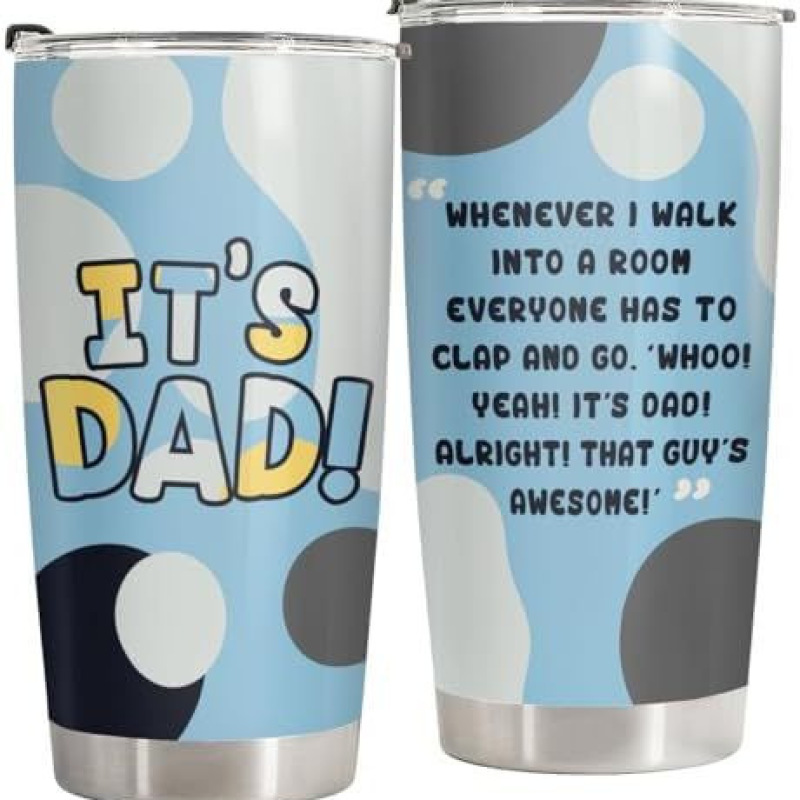 YEDI Men Gifts for Fathers Day Birthday Christmas Dad Light Tumbler with Lid 20 oz Stainless Steel Vacuum Insulated Coffee Mug