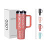 40oz H2.0 Tumbler Leopard Shape Double Wall Vacuum Tumbler with Handle and Straw Reusable Stainless Steel Mugs