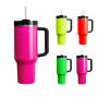 Most Popular 40 oz Double Layer Stainless Steel Party Mug New Bright Neon Light Color 40 oz Vacuum Insulation Outdoor New Most