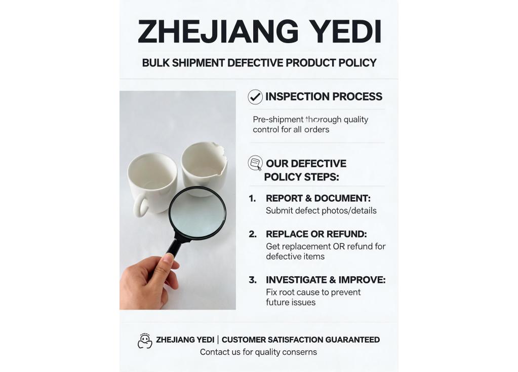What is your policy for handling defective products found in bulk shipments?