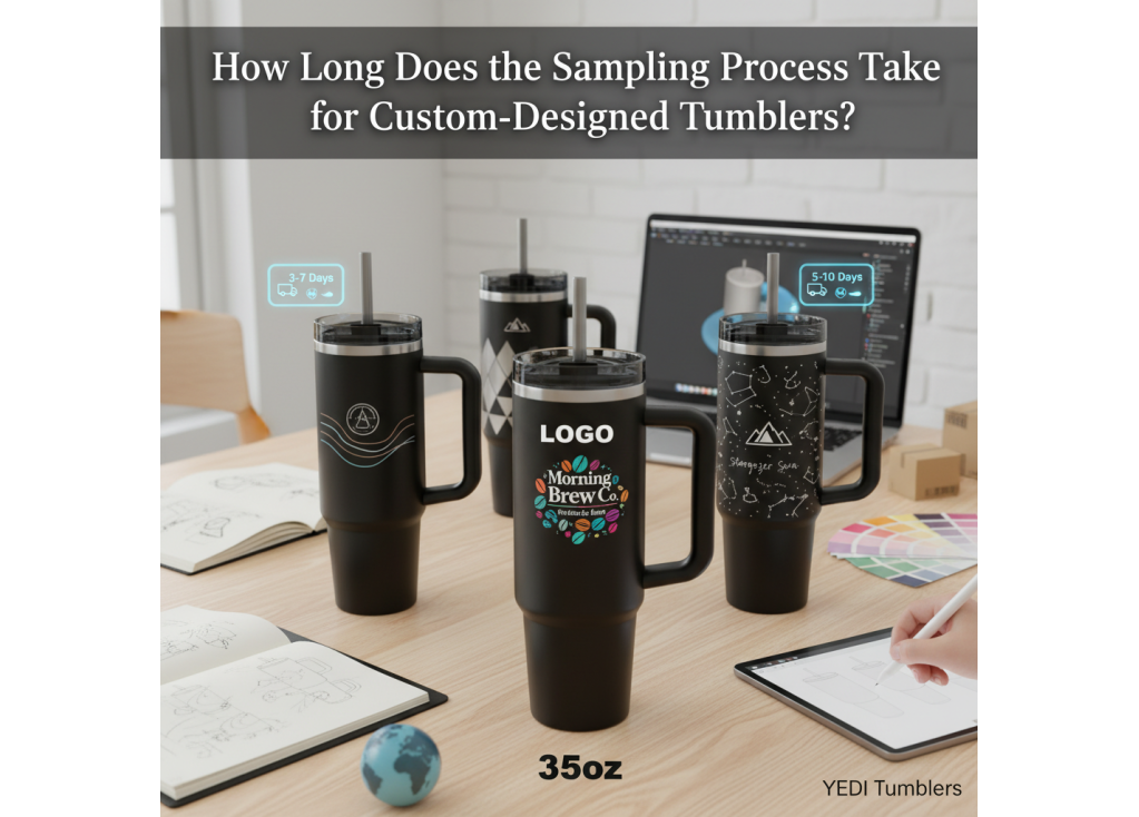 How long does the sampling process usually take for custom-designed tumblers?