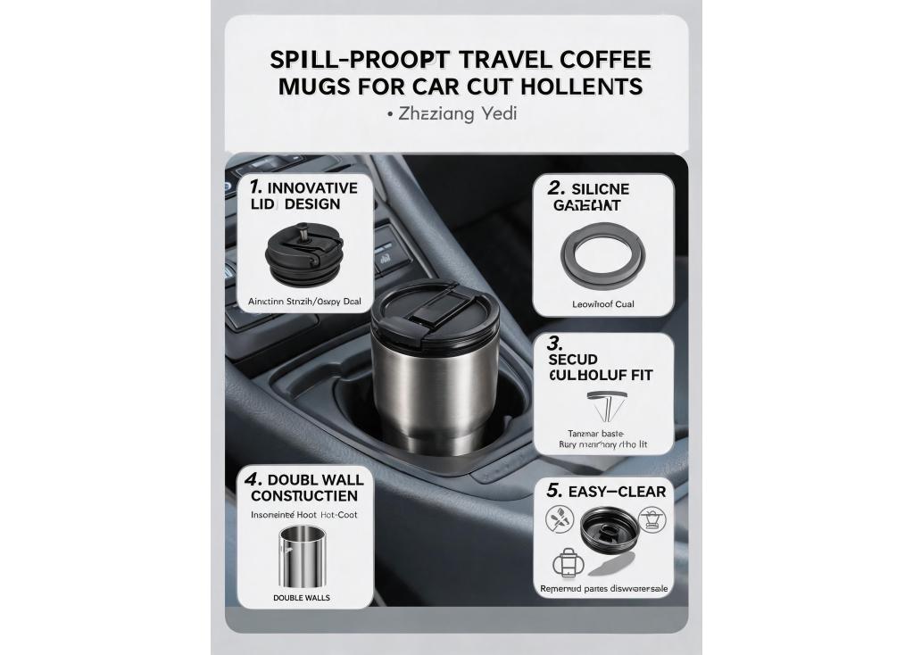 What features make a travel coffee mug truly spill-proof or leak-proof for car cup holders?