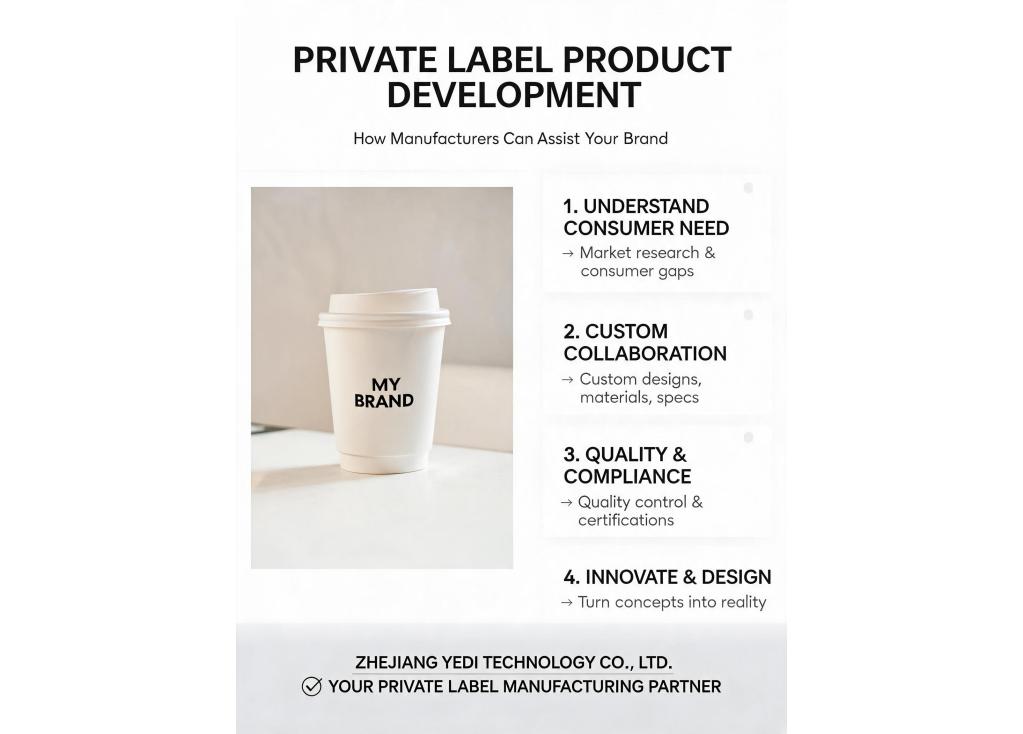 How can a manufacturer assist in developing a unique product line for private label or brand distribution?