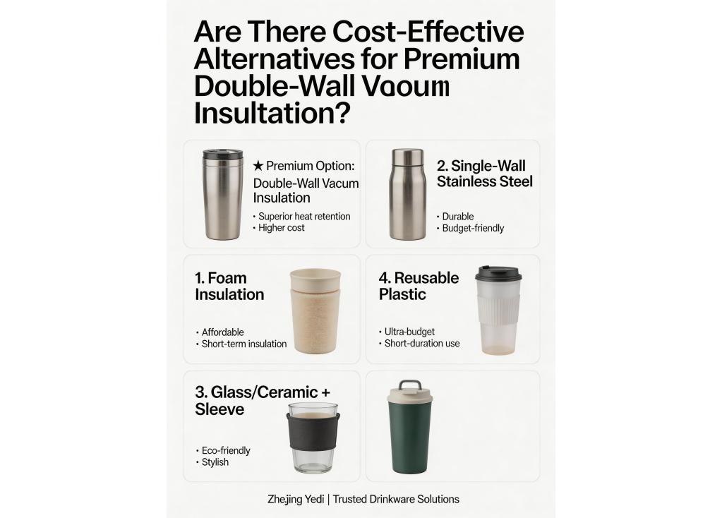 Are there cost-effective alternatives for premium features like double-wall vacuum insulation?